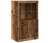 Side Cabinet with LED Lights Storage Sideboard Cupboard Engineered Wood vidaXL