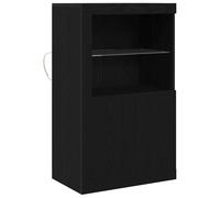 LED Sideboard Black Oak 60.5 x 37 x 100 cm Engineered Wood