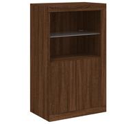 Side Cabinet with LED Lights Storage Sideboard Cupboard Engineered Wood vidaXL