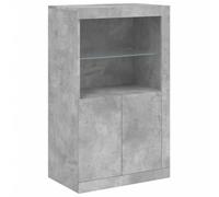 (concrete grey) vidaXL Side Cabinet with LED Lights Storage Sideboard Cupboard Engineered Wood