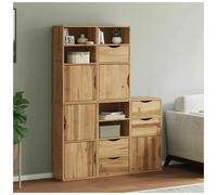 Side cabinets 5pc Natural Pine 40x24x79cm Honey Storage Set of 5 pcs