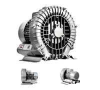 Side Channel Vacuum Blower 370W, High Pressure Air Pump for Fish Pond Aeration, Sewage Treatment, Dust Removal, Industrial Ventilation, Regenerative Design
