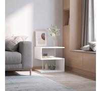 Side Coffee Table Tray Sofa Ottoman Couch Room Console Stand End TV Lap Snack HOMCOM White One Size