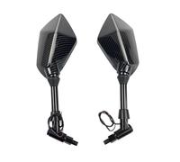 Side Convex Mirrors 8/10mm Carbon Fiber Motorcycle Rearview Mirror Scooter Back 2Pcs/Pair(10mm Carbon)