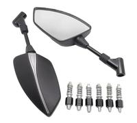 Side Convex Mirrors Motorcycle Adjustable Side Rear View Mirrors For SUZUKI BURGMAN AN125 AN250 AN400 AN650 Left Right Reflector Mirror(Titanium)