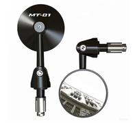 Side Convex Mirrors Motorcycle Handlebar End Rear View Side Mirror For MT-01 Rotatable Fold The Rearview Mirror Reflective Device(BLACK 1)