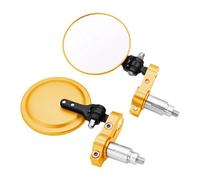 Side Convex Mirrors Motorcycle Mirrors 3 Inch Round Folding Bar End Side Mirror For Suzuki GS550M Katana GSX1100F Katana GSX 250 GSX 550(Gold)