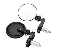 Side Convex Mirrors Motorcycle Mirrors 3 Inch Round Folding Bar End Side Mirror For Suzuki GS550M Katana GSX1100F Katana GSX 250 GSX 550(BLACK)