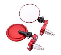 Side Convex Mirrors Motorcycle Mirrors 3 Inch Round Folding Bar End Side Mirror For Suzuki GS550M Katana GSX1100F Katana GSX 250 GSX 550(RED)