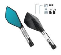 Side Convex Mirrors Motorcycle Side RearView Mirror For MT07 MT09 MT03 MT10 MT25 XJ6 360°rotatable Handlebar Reversing Mirror(Silver)