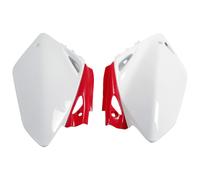 Side cover UFO PLAST 2-piece white for Honda CRF R 450 ccm Yr. 2005 - 2006