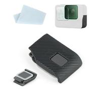 Side Door Cover for GoPro Hero 5 USB Port Protective Cover Replacement for GoPro Hero 5 6 7 Camera Accessories Parts with Lens Protector Film（Diagonal Stripe）