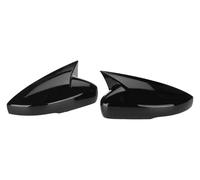 side door mirror cover For VW For Polo MK5 6R 6C 2009-2017 ABS Side Rearview Wing Mirror Cover Caps Shell Trim OX Horn Style Exterior(Onecolor)
