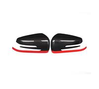 Side Door Rearview Mirror Cap Cover Trim For Mercedes For Benz A B C E S CLA GLA GLK CLS Class W176 W204 W117 X156 X204 MTVTFECEWG(Red edge)