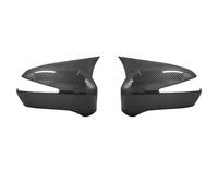 Side Door Wing Mirror Cover 2 Pieces Abs Mirror Covers Caps RearView Piano Black For Civic 8th Gen 2006-2012 FD6 Side Mirror Caps(Carbon)