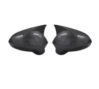 Side Door Wing Mirror Cover 2 Pieces ABS Plastic Mirror Covers Caps RearView Mirror Piano Black For Seat Ibiza For Cupra 2009-2017 Side Mirror Caps(Carbon Fiber)