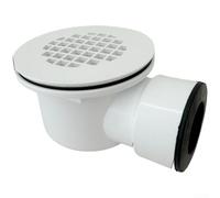 Side Drain Shower Base Drain Trap Designed for For AMERICAN Style Installations with Blocking Feature and Hair Catching Mesh