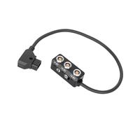 Side-Entry D-Tap Camera Power Adapter with 3 Female 0B 2-Pin Outputs, Compact Splitter for Monitor, EVF and Recorder Setups in Field Use
