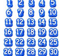 Side Entry Pencil Labels, Clip on Number Markers for Ordered Sorting, Pencil Identification and Desk Organization Clip on Number Labels Identification Clips Markers Classroom Supply Sorting Desk