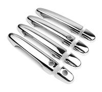 Side Exterior Door Handle Cover Replacement for Civic 2012 2013 2014 2015 2016 Car Door Handle Covers Trim Styling Accessories Chrome Carbon Fiber(Silver B)(Silver B)