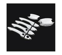 Side Exterior Door Handle Cover Replacement for Kia K2 2011 2012 2013 2014 2015 2016 ABS Car External Side Door Handle Bowl Catch Cover Protection Trim(Silver 1)(Silver 4)
