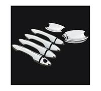 Side Exterior Door Handle Cover Replacement for Kia K2 2011 2012 2013 2014 2015 2016 ABS Car External Side Door Handle Bowl Catch Cover Protection Trim(Silver 1)(Silver 3)