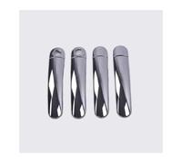 Side Exterior Door Handle Cover Replacement for Polo 2010 2011 2012 2013 2014 2015 2016 2017 Black Chrome Car Door Handle Covers Car Accessories Styling Stickers(Black 1 Keyhole)(Silver 2 Keyhole