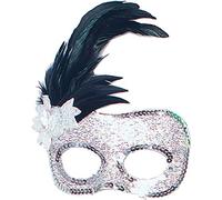 Side Feather Silver/Beaded