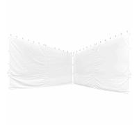 Side for Pavilion Berlino 3x3m Stoffwand White 2er Set Cover Made of Polyester