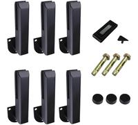 Side Glass Mounting Bracket, Stainless Steel Glass Railing System Clamps for Pool and Garden Decks, Adjustable Railing Post Clamps for Balcony & Stair Handrails (Staircase Style,6pcs)