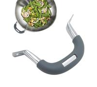 Side handle pot - 11.3x9x7 cm steel, silicone support against scalding, robust replacement | For steam cookers Dee Cuisine Utensils, secure attachment handle Spare part battery