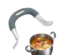 Side handle pot - 11.3x9x7 cm steel, silicone support against scalding, robust replacement | For steam cookers Dee Cuisine Utensils, secure attachment handle Spare part battery