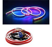 Side Indicator Car Hood Light RGB With Turn Signal DRL Multifunctional 12V LED APP Control Neon Strip Daytime Running Light Car Decoration Lamp Turn Signal Lamp(200cm,APP)