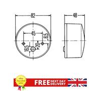 HELLA 2BE 003 185-031 Direction Indicator - Halogen - 24/12V - mounting/Screw Connection - Plug: Blade Terminal - left/right/Front - Quantity: 1