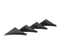 Side Lip Spoiler Diffuser 4pcs Universal Car Rear Bumper Lip Diffuser Shark Fins Canards Spoiler Splitter Carbon Black ABS Anti-Collision Accessories(Carbon Curved)