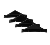 Side Lip Spoiler Diffuser 4pcs Universal Car Rear Bumper Lip Diffuser Shark Fins Canards Spoiler Splitter Carbon Black ABS Anti-Collision Accessories(Black Curved)