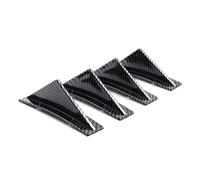 Side Lip Spoiler Diffuser 4pcs Universal Carbon Fiber Car Modified Rear Bumper Diffuser Spoiler Black Red ABS Rear Bumper Lip Diffuser Anti-collision(Bend Carbon Fiber)
