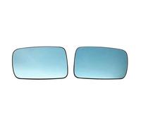 Side Lower Wing Mirror Glass For BMW E46 3-Series 1999-2006 E65 E66 E67 7-Series 2001-2008 Left Right Rear View Lens Split Mirror Heated Glass(Blue)