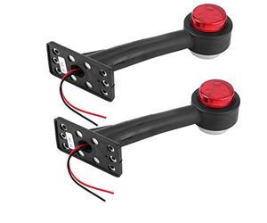 Side Marker Lamp 2Pcs Elbow Side Marker Light Lamp 12 LED 12V 24V Side Marked Lamp for Car Truck X2 Trailer Position Light Trailer Side Lights Trailer Side Markers