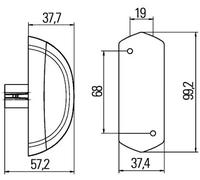 Side Marker Lamp Lateral Mounting 2XS 205 020-011 HELLA