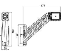 Marker Lamp Outline Marker Lamp S Left MD2 LED HELLA 2XS 011 744-031