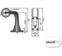 HELLA Marker Light Lamp Lateral Mounting Left LED 12V 24V (2XS 357 005-031)