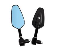 Side Mirror 1 Pair 7/8" 22 Mm Motorcycle Handle Bar End Mirror Side Rearview Mirrors Smoke Blue Lens For