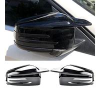 Side Mirror Cap Covers For Benz W176 W246 W212 W204 C117 X156 X204 W221 C218 A B C E S CLA GLA GLK Class Black Replace (Black)