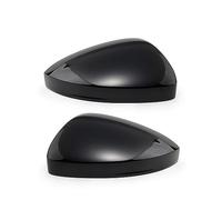 Side Mirror Caps Fits for VW For Tiguan 2017 2018 2019 2020 Car Wing Door Side Mirror Cover Lid Cap Rearview Mirror Frame Glass Lens Turn Signal Light Mirror Cover Caps (Color : Black one pair)