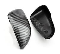 Side Mirror Caps For Golf 6 For MK6 For GTI 2009-2012 Carbon Fiber Si Mirror Cover Cap Rear View Rearview Housing Case Bright Black(Carbon Look black)