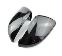 Side Mirror Caps For Golf 6 For MK6 For GTI 2009-2012 Carbon Fiber Si Mirror Cover Cap Rear View Rearview Housing Case Bright Black(Bright black)