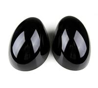 Side Mirror Caps For Mini F54 F55 F56 F57 F60 Auto Replacement Left Right Rear Mirror Cover Shell Cap Housing 51167401231 51167401232 Wing Mirror Cover(Black a pair)