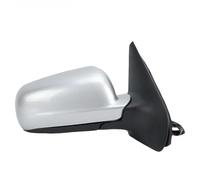 Side mirror Car 5 Pins Rearview Mirror Assembly White Blue Lens Heated Side For Vw For Golf MK4 1997 1998 1999-2007(Silver right)