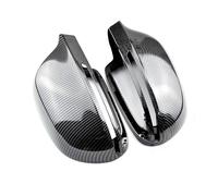 Side Mirror Cover Designed For A4 S4 B8 8K 2008 2009 Fade-Resistant Surface Glossy Black， Carbon Fiber Pattern Mirror Cap Shell(Carbon Look-8)